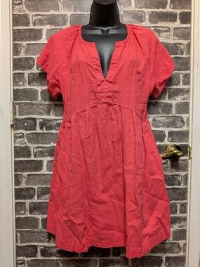 Universal Thread Pink Short Sleeve V-Neck Tunic Dress